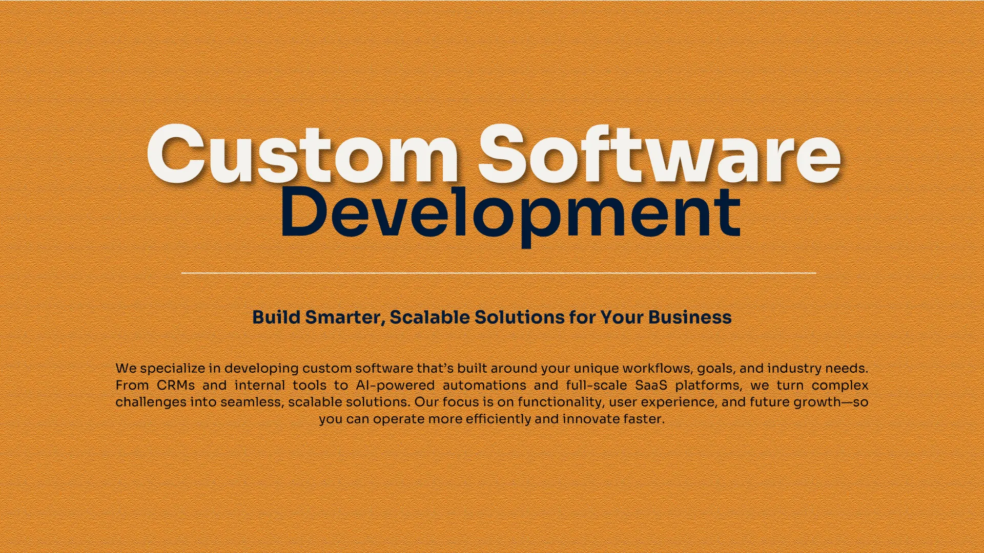 Custom Software Development Project