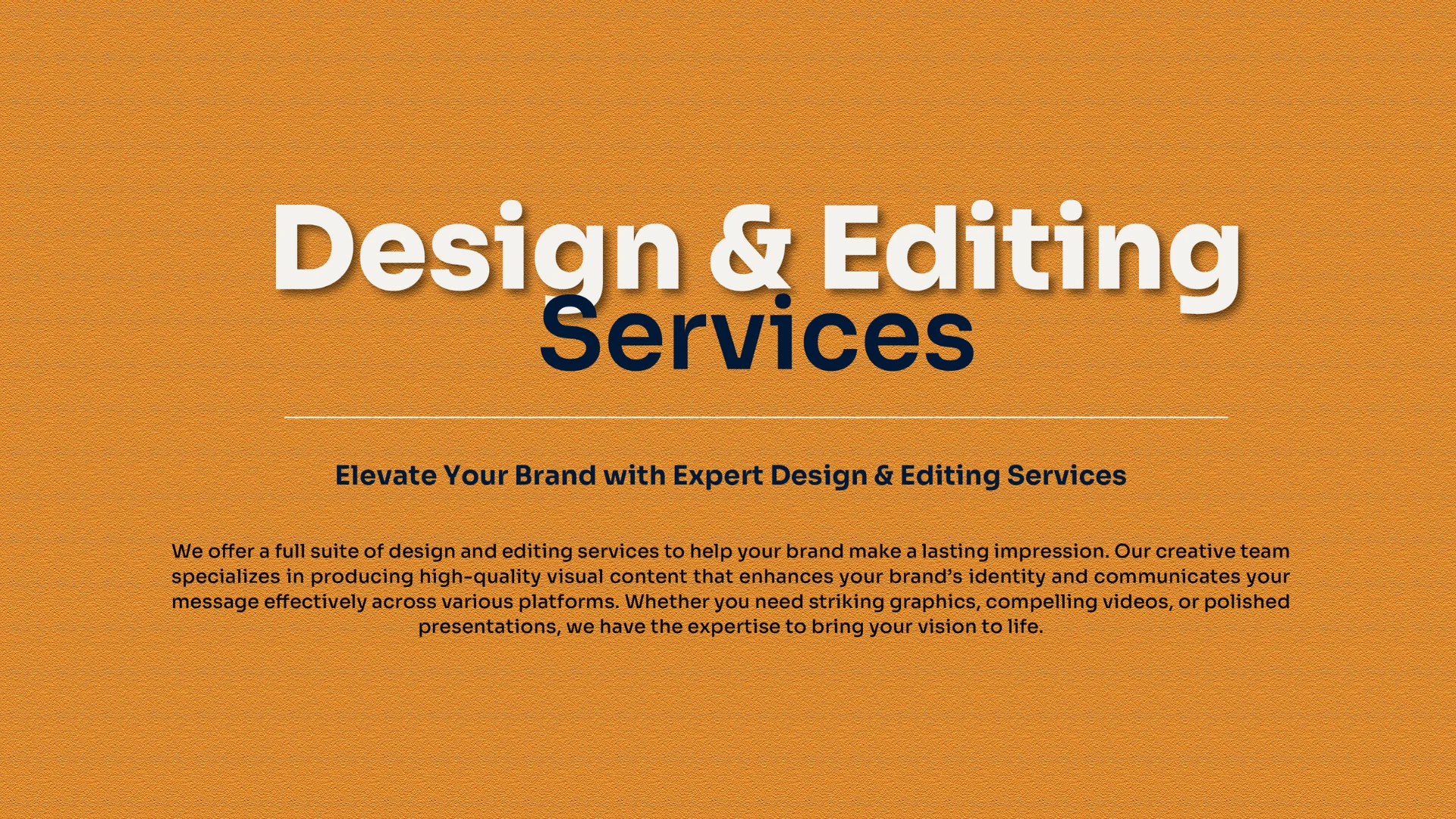 Design & Editing Project