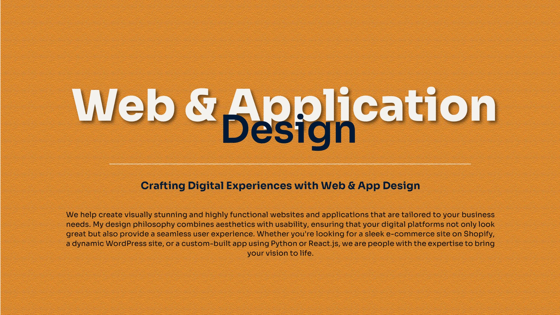 Web & App Design Project